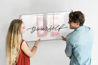 Schreib-Magnettafel mit Spruch Sei du selbst