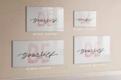 Schreib-Magnettafel mit Spruch Sei du selbst