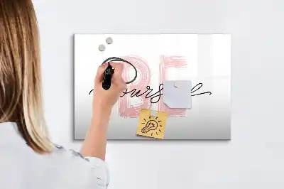 Schreib-Magnettafel mit Spruch Sei du selbst