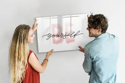 Schreib-Magnettafel mit Spruch Sei du selbst