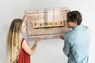Beschreibbare Magnettafel mit dem Design Familie