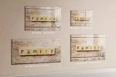 Beschreibbare Magnettafel mit dem Design Familie