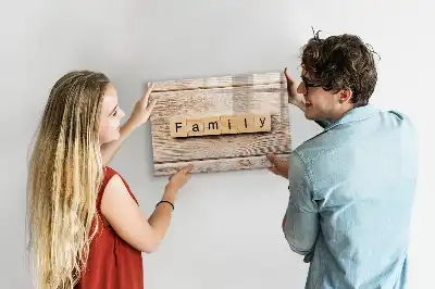 Beschreibbare Magnettafel mit dem Design Familie