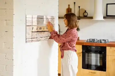 Beschreibbare Magnettafel mit dem Design Familie