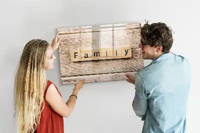 Beschreibbare Magnettafel mit dem Design Familie
