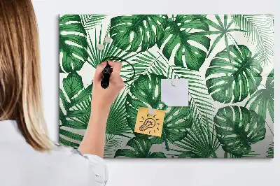 Schreib-Magnettafel in Monstera-Blätter-Optik
