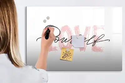 Schreibmagnettafel mit Motiv Liebe dich selbst