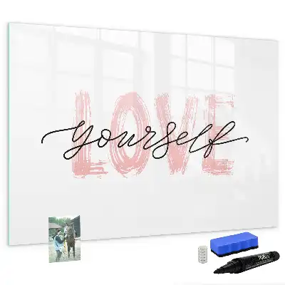 Schreibmagnettafel mit Motiv Liebe dich selbst