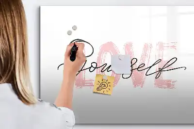 Schreibmagnettafel mit Motiv Liebe dich selbst