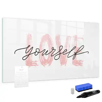 Schreibmagnettafel mit Motiv Liebe dich selbst