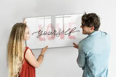 Schreibmagnettafel mit Motiv Liebe dich selbst