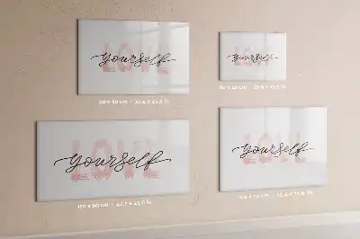 Schreibmagnettafel mit Motiv Liebe dich selbst
