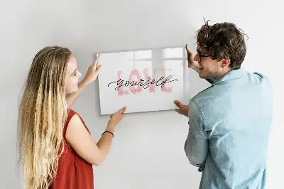 Schreibmagnettafel mit Motiv Liebe dich selbst
