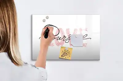 Schreibmagnettafel mit Motiv Liebe dich selbst