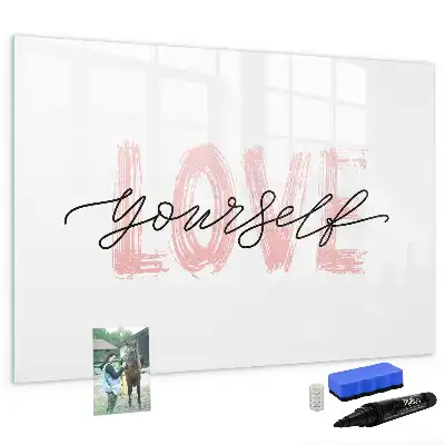 Schreibmagnettafel mit Motiv Liebe dich selbst