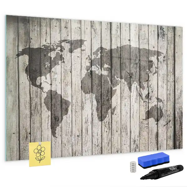 Magnetische Weltkarte beschreibbare Tafel