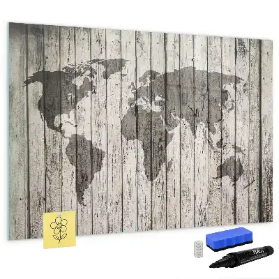 Magnetische Weltkarte beschreibbare Tafel