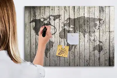 Magnetische Weltkarte beschreibbare Tafel
