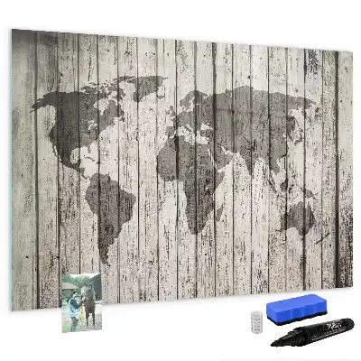 Magnetische Weltkarte beschreibbare Tafel