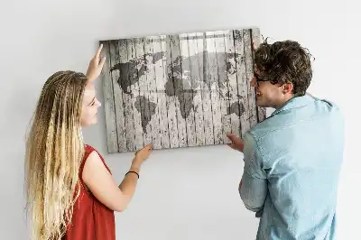 Magnetische Weltkarte beschreibbare Tafel