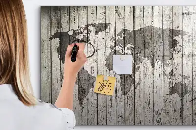 Magnetische Weltkarte beschreibbare Tafel