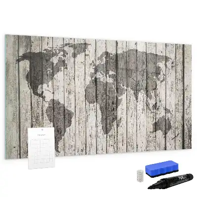 Magnetische Weltkarte beschreibbare Tafel