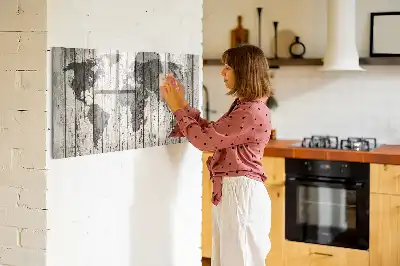 Magnetische Weltkarte beschreibbare Tafel