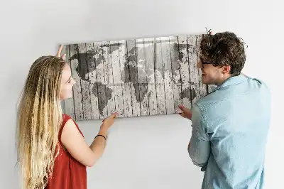 Magnetische Weltkarte beschreibbare Tafel