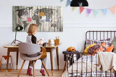 Magnetische Weltkarte beschreibbare Tafel