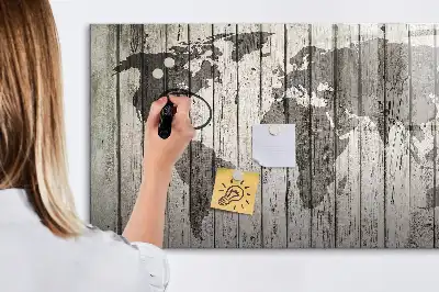 Magnetische Weltkarte beschreibbare Tafel