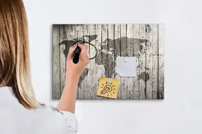Magnetische Weltkarte beschreibbare Tafel
