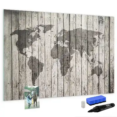 Magnetische Weltkarte beschreibbare Tafel