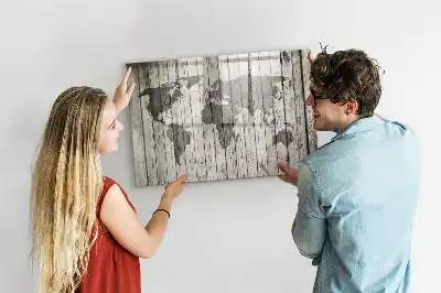 Magnetische Weltkarte beschreibbare Tafel