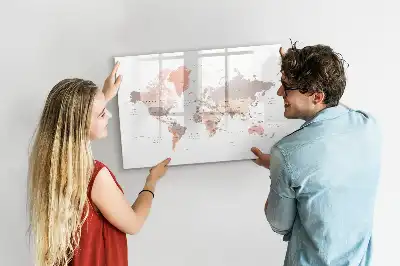 Schreib-Magnettafel mit detaillierter Weltkarte
