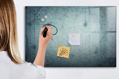 Beschreibbare Magnettafel im Design einer Vintage-Karte