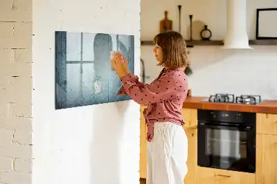 Beschreibbare Magnettafel im Design einer Vintage-Karte