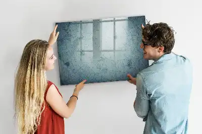 Beschreibbare Magnettafel im Design einer Vintage-Karte