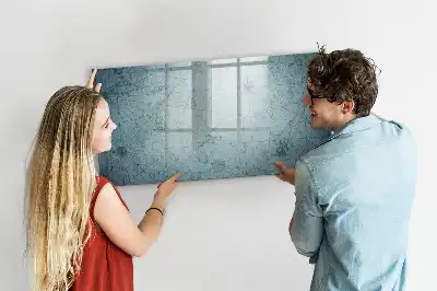 Beschreibbare Magnettafel im Design einer Vintage-Karte