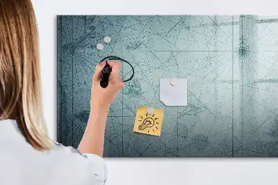 Beschreibbare Magnettafel im Design einer Vintage-Karte