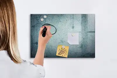 Beschreibbare Magnettafel im Design einer Vintage-Karte