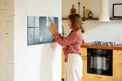 Beschreibbare Magnettafel im Design einer Vintage-Karte