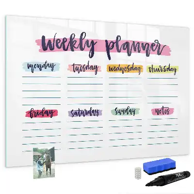 Schreib-Magnettafel als handschriftlicher Planer