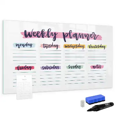 Schreib-Magnettafel als handschriftlicher Planer