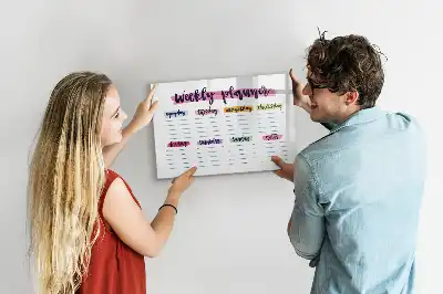 Schreib-Magnettafel als handschriftlicher Planer