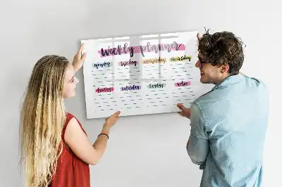 Schreib-Magnettafel als handschriftlicher Planer