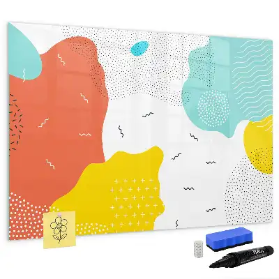 Schreib-Magnettafel im Design POP-Abstraktion