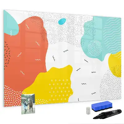 Schreib-Magnettafel im Design POP-Abstraktion