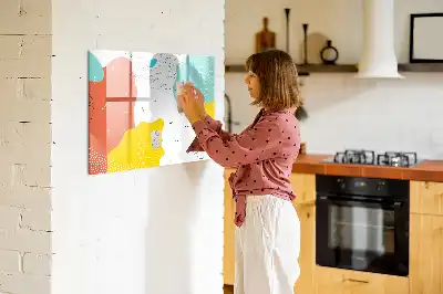 Schreib-Magnettafel im Design POP-Abstraktion