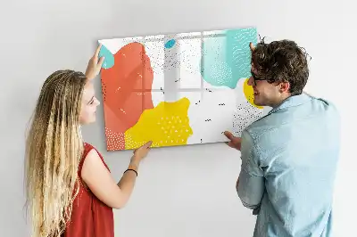 Schreib-Magnettafel im Design POP-Abstraktion