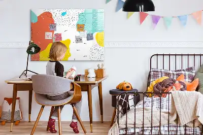 Schreib-Magnettafel im Design POP-Abstraktion
